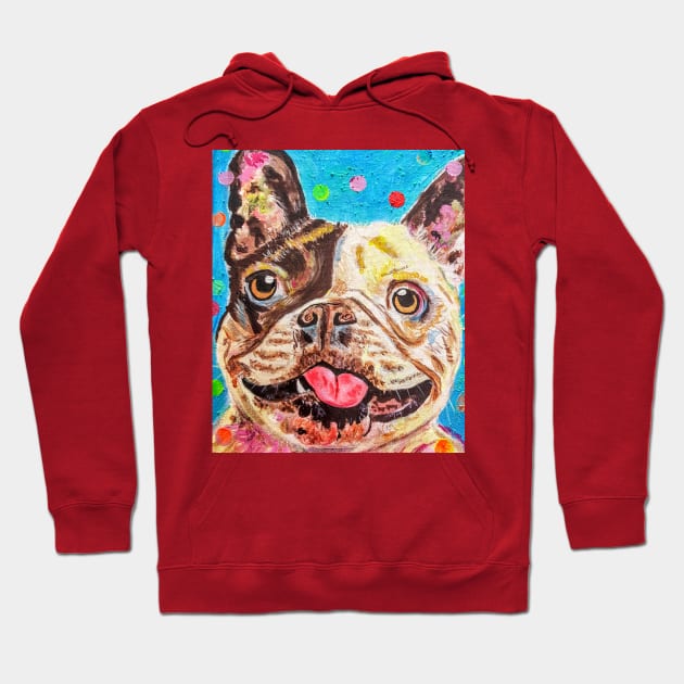 French bull dog cross Hoodie by Joni57